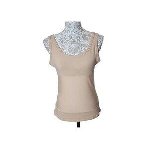 Yummie Tummie Boyfriend Style Shapewear Tank Top in Nude Large